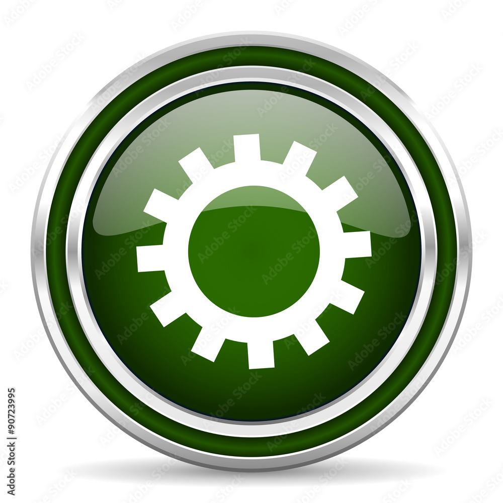 gear green glossy web icon gear green glossy web icon