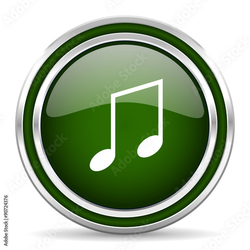 music green glossy web icon