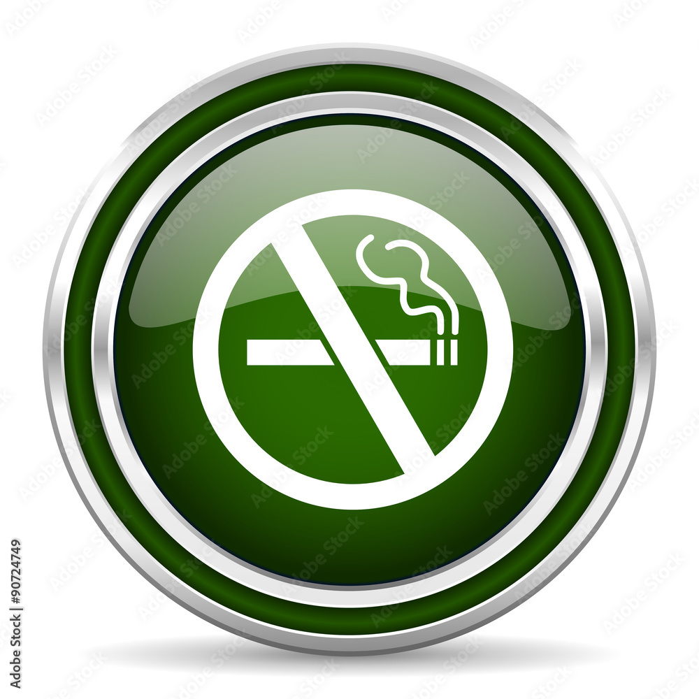 no smoking green glossy web icon no smoking green glossy web icon