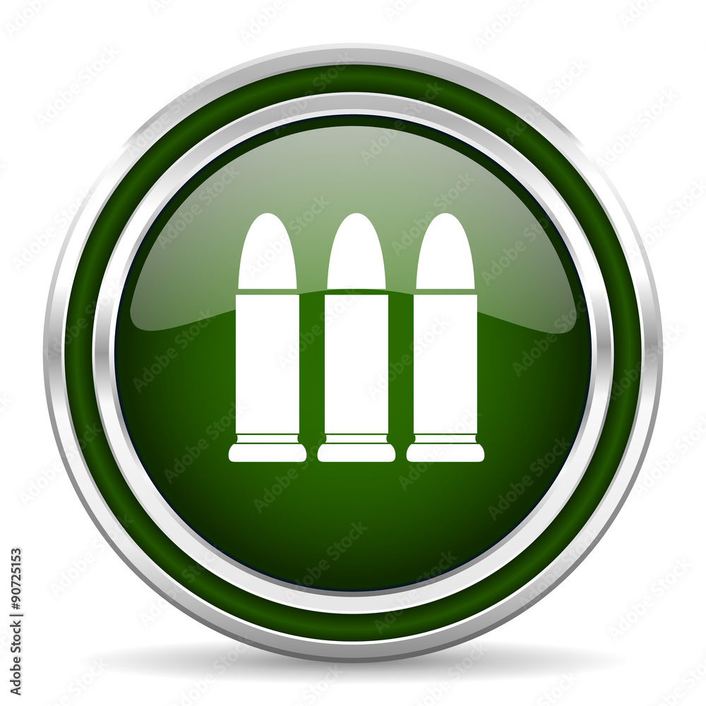 ammunition green glossy web icon ammunition green glossy web icon