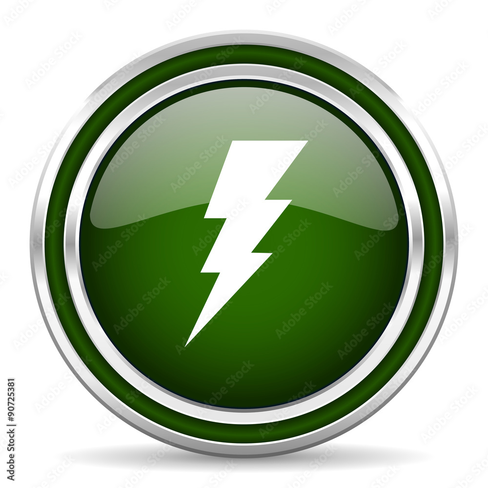 bolt green glossy web icon bolt green glossy web icon