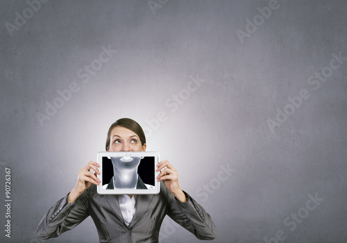 Woman with tablet