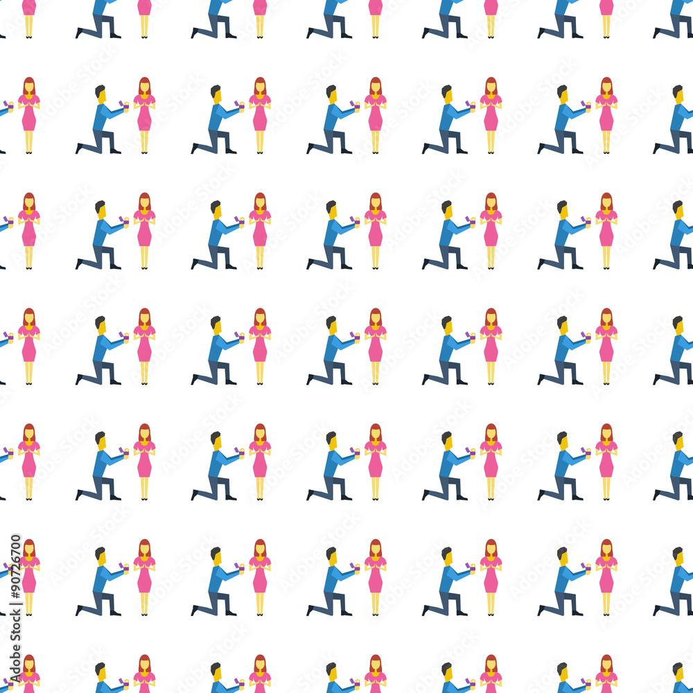 engagement seamless pattern. Vector