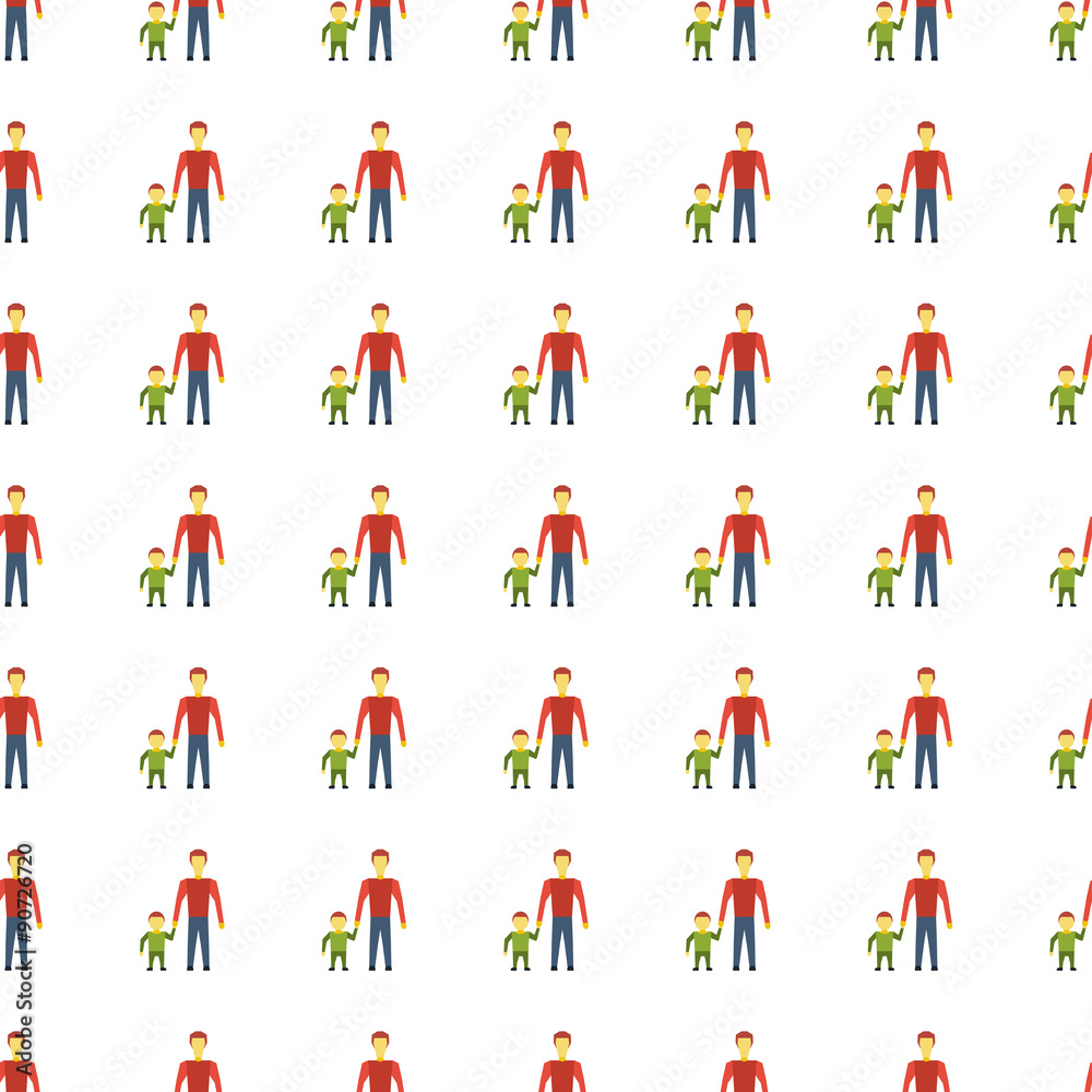 Family seamless pattern. Vector Family seamless pattern. Vector
