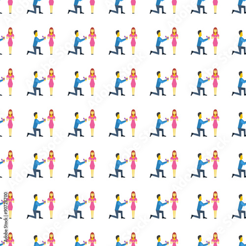 engagement seamless pattern. Vector