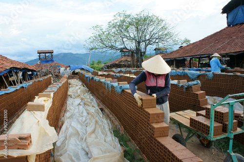 brickwork, brick, trade village, material, contruction photo