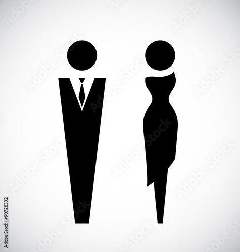 Male and female icon design