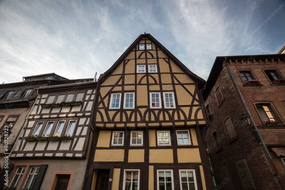 historic buildings at aschaffenburg germany
