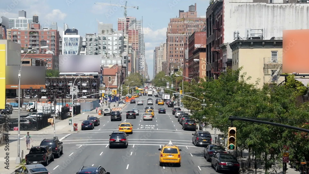 New York City Street Scene as Seen from the Highline New York City Street Scene as Seen from the Highline