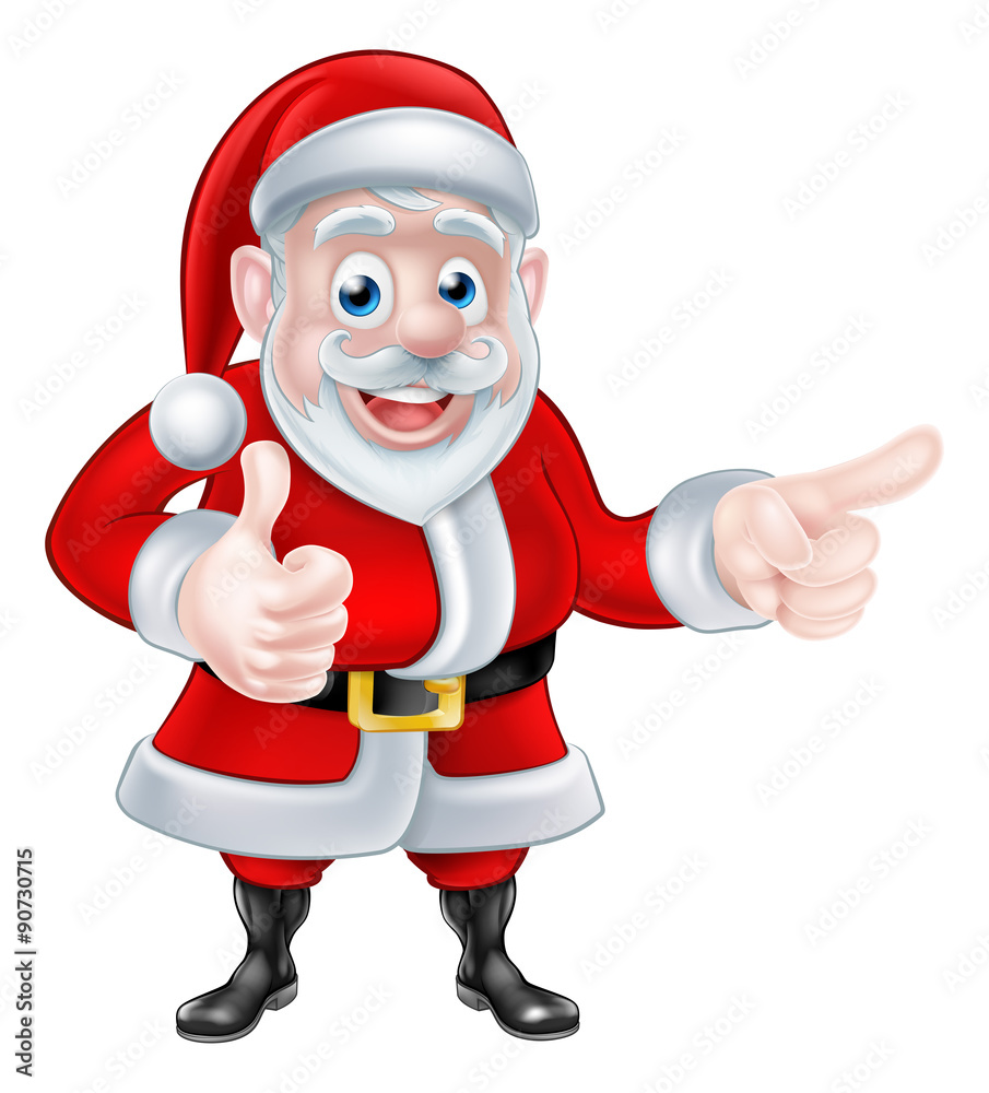 Santa Pointing Thumbs Up
