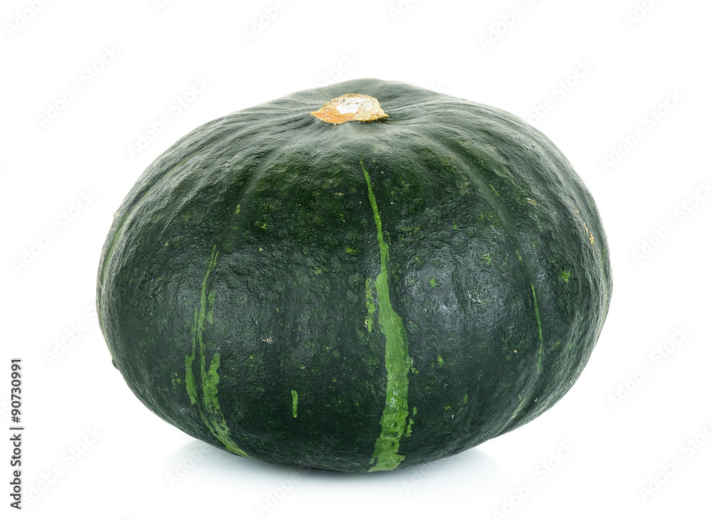 Green pumpkin isolated on the white background Green pumpkin isolated on the white background
