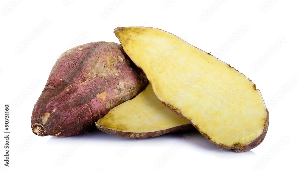 sweet potato isolated on the white background sweet potato isolated on the white background