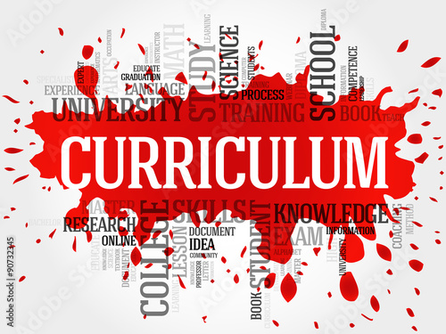 CURRICULUM word cloud, education business concept