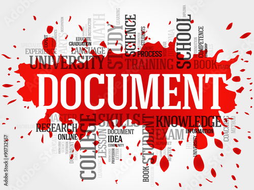 DOCUMENT word cloud, business concept