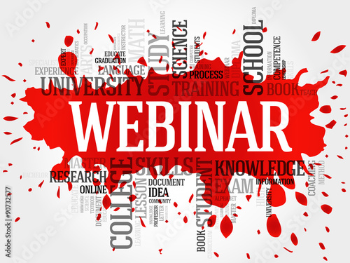 WEBINAR word cloud, education business concept