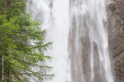 Waterfall in the forest photo