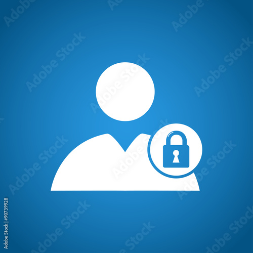 User icon, lock icon