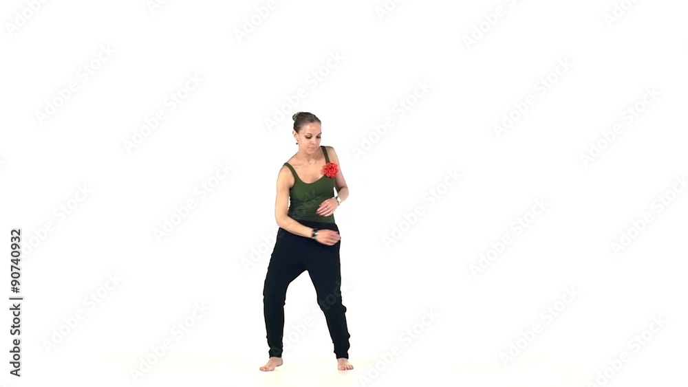 Professional social latin dancer girl making moves dancing, on Professional social latin dancer girl making moves dancing, on