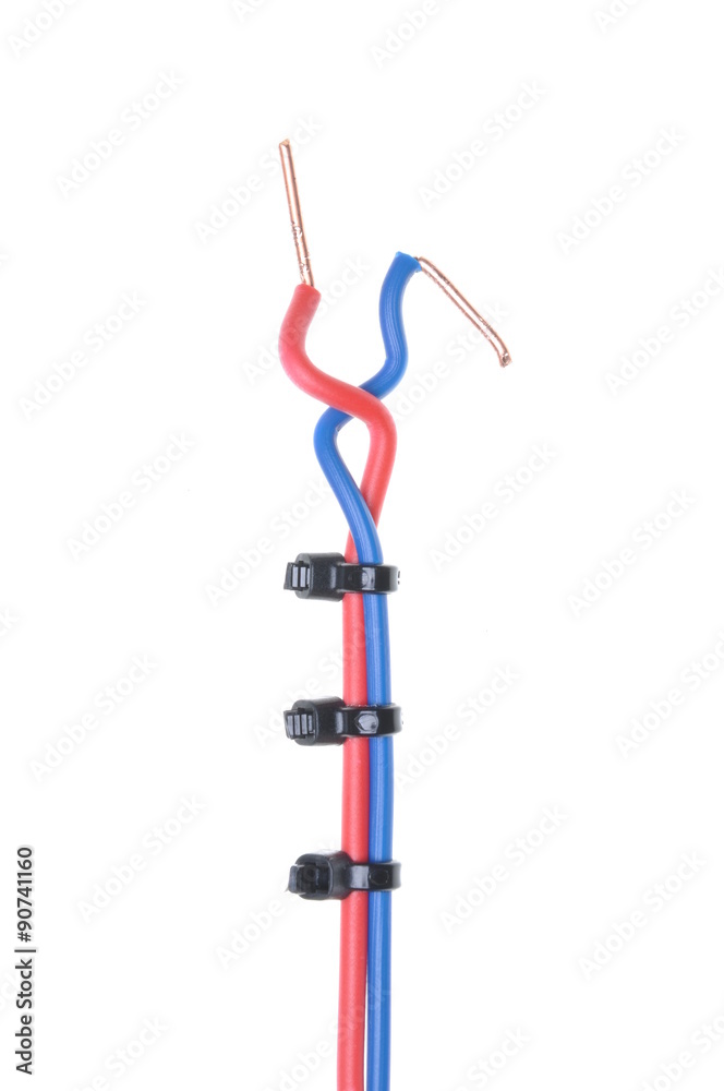 Electrical wires isolated on white background Electrical wires isolated on white background