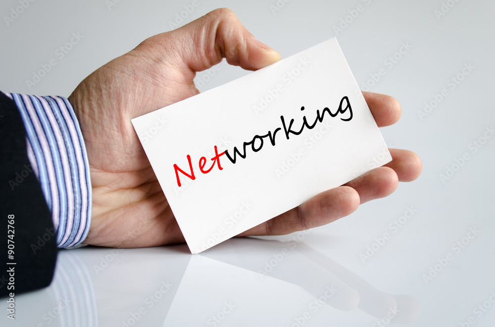 Networking text concept Networking text concept