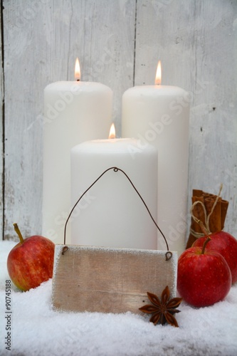 Grußkarte - Adventskerzen m...