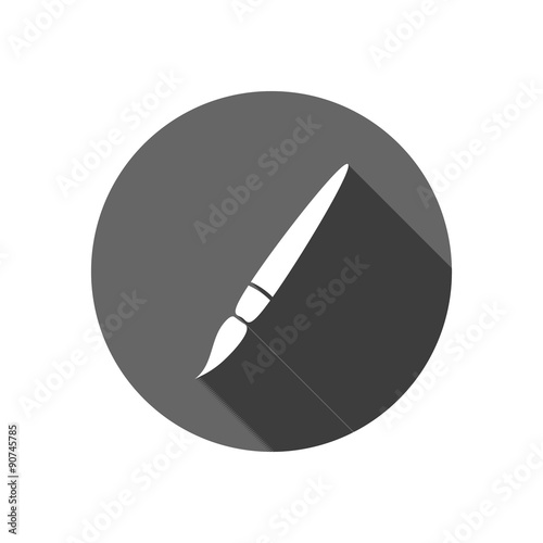 Obraz na płótnie Paint brush with long shadow w salonie