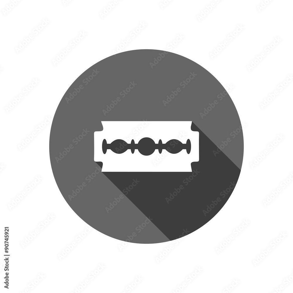 razor blade with long shadow