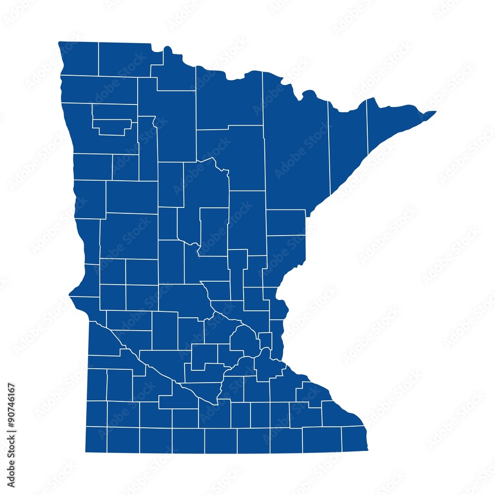 Naklejka premium Map of Minnesota