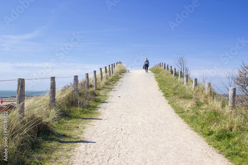 Walking with the dog in the dunes  Zoutelande  Netherlands