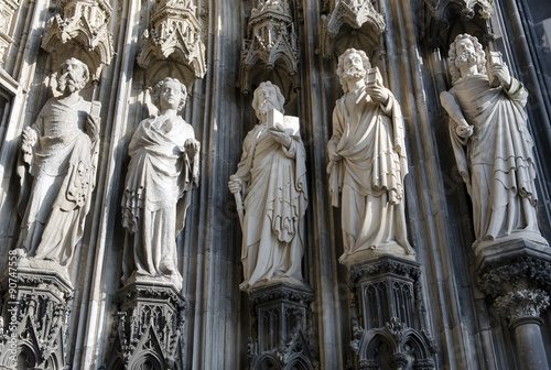 Architectural detail of The cathedral of Cologne, Germany, Europ © warasit