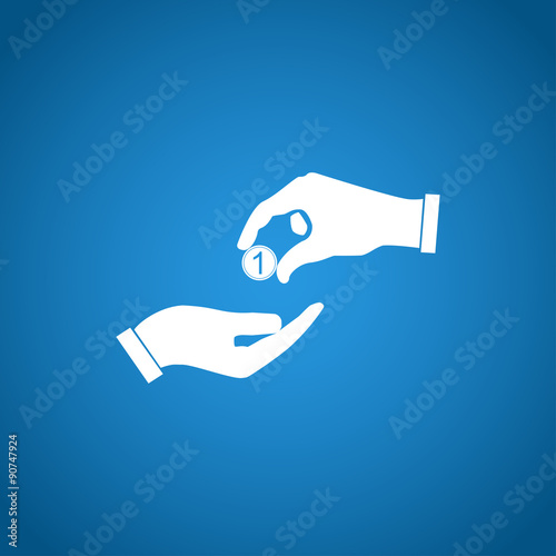  give alms Flat icon