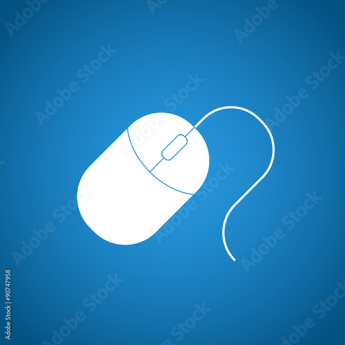Computer mouse icon, vector illustration.