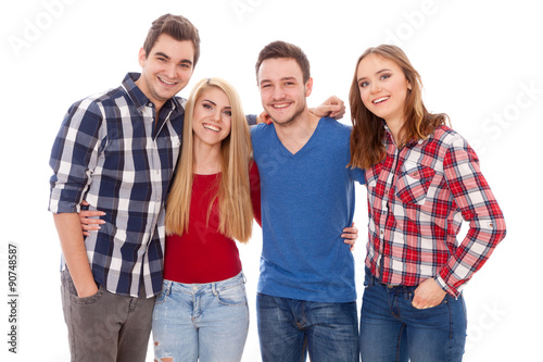 Group of happy young people
