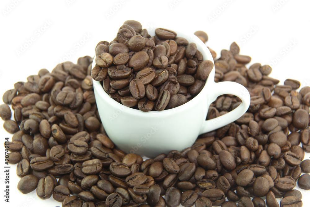 Tazza con caffè da macinare Tazza con caffè da macinare
