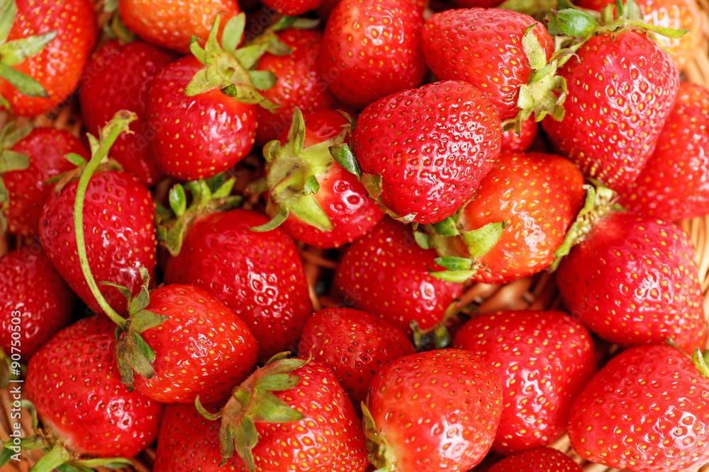 Ripe strawberries, closeup Ripe strawberries, closeup