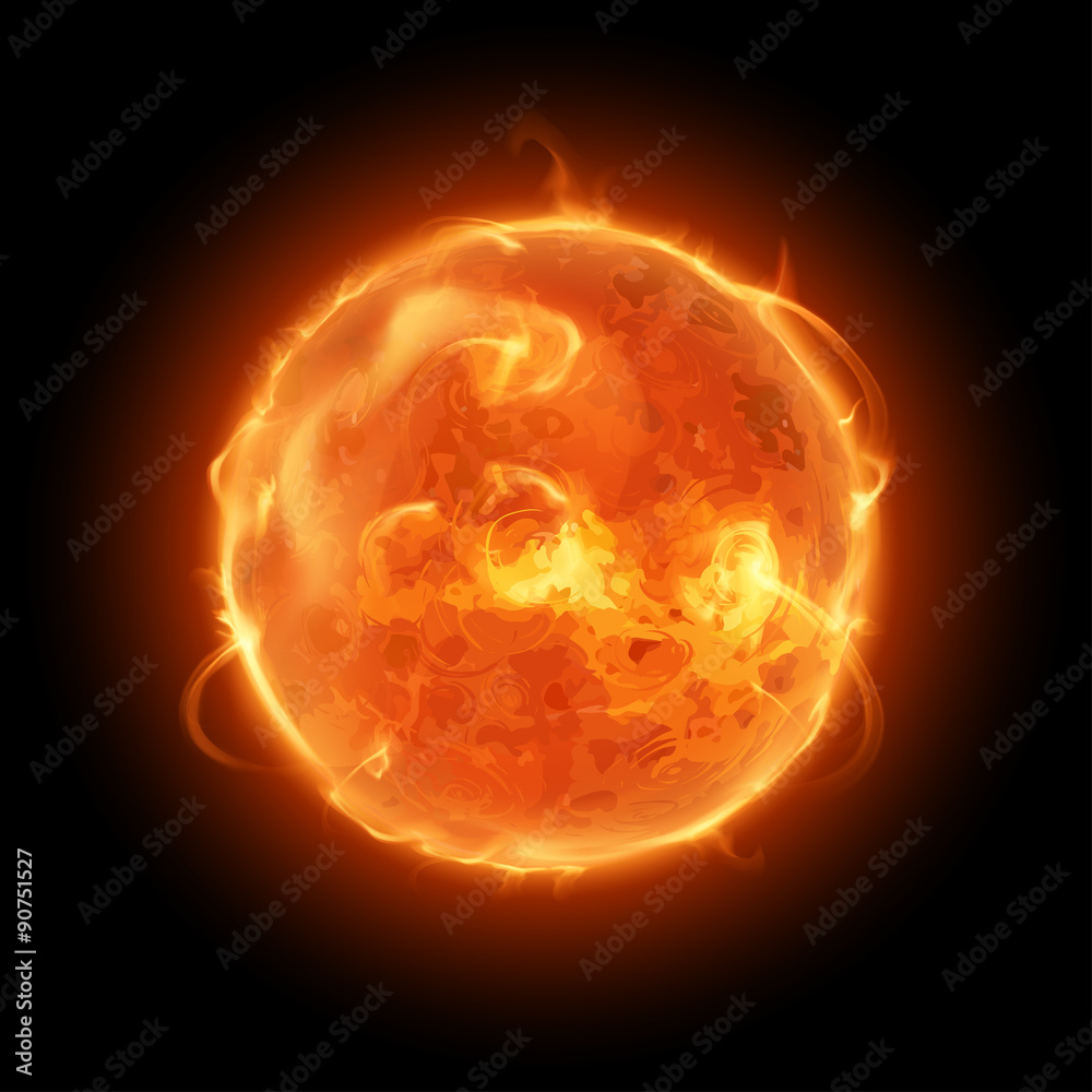 Naklejka premium Słońce