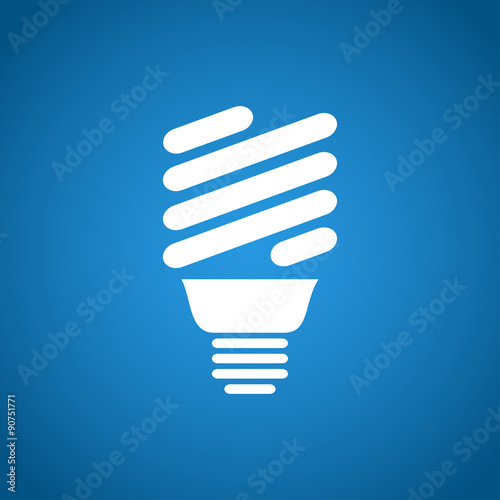 Vector energy saving fluorescent light bulb icon