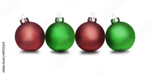 Rote und Grüne Weihnachstkugeln