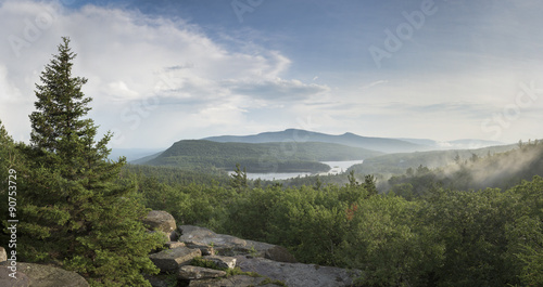Catskill Mountain View with  North/South Lakes, Katterskill High Peak and Roundtop Mtn