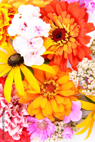 Fresh colorful flowers  closeup