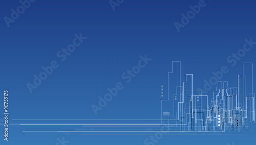real estate city circuit mirror business background