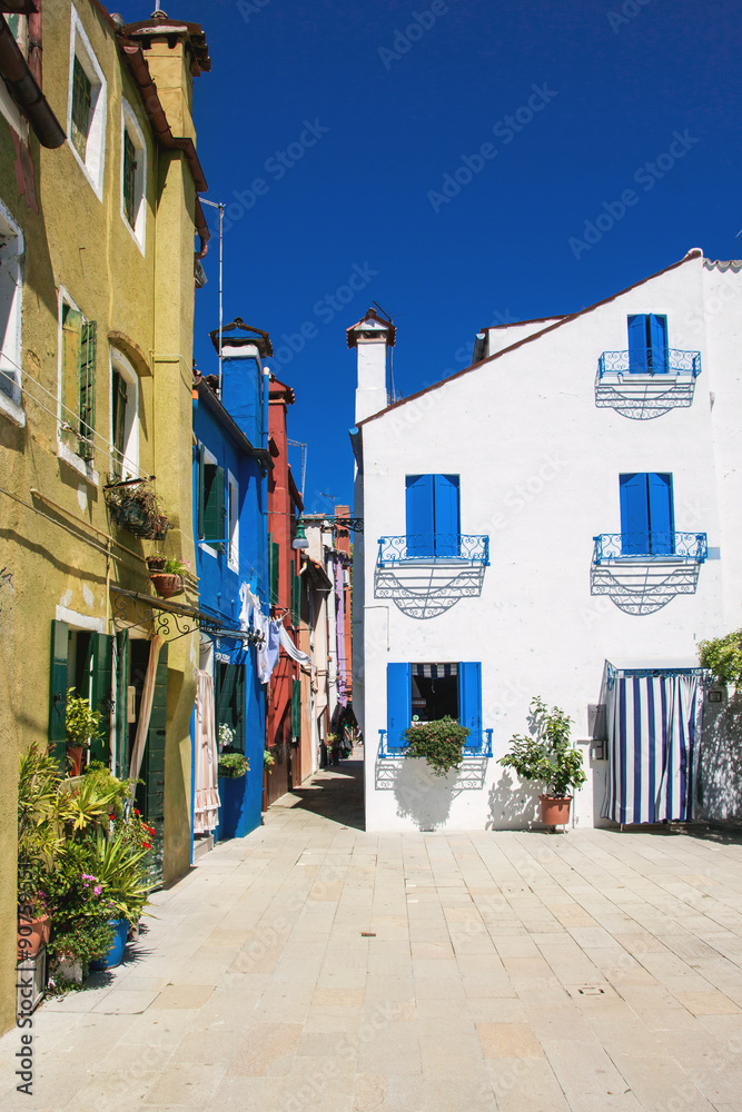 Colorful houses on Burano