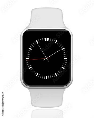 Smart watch with classic dial on screen photo