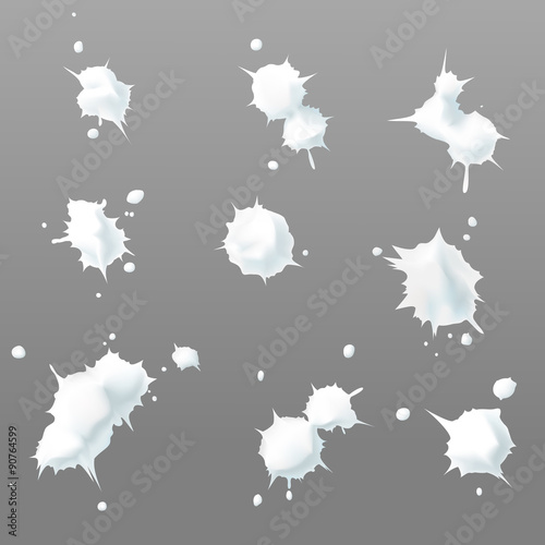 Canvas Print Set of snowballs