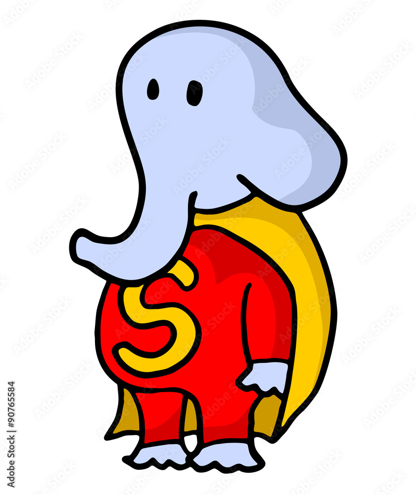 Fototapeta premium funny elephant hero