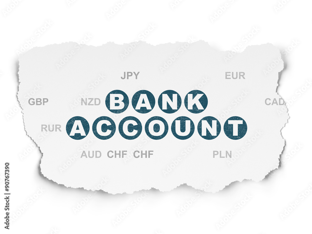 Banking concept: Bank Account on Torn Paper background