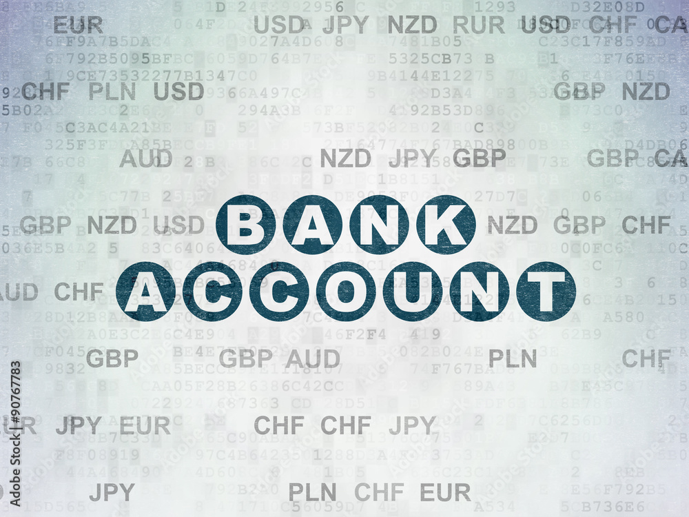 Currency concept: Bank Account on Digital Paper background