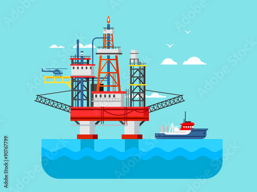 Drilling rig at sea