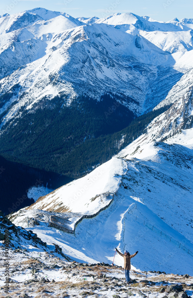 Naklejka premium Kasprowy Wierch in the Western Tatras. Winter view.