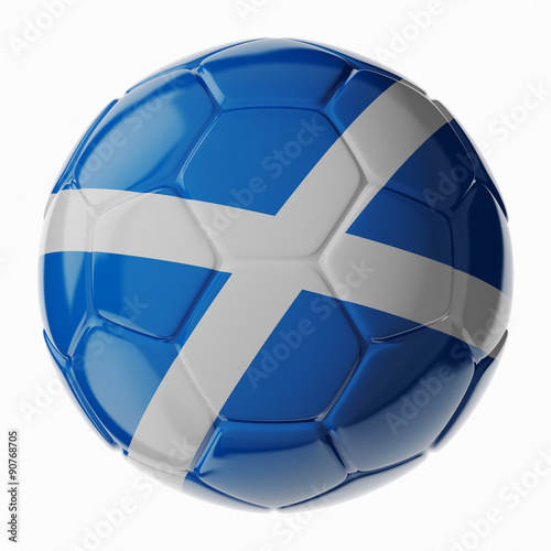 Soccer ball. Flag of Scotland